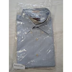 O'Connell's Light Blue Long Sleeve Button Down Oxford Dress Shirt 18-34 USA NEW
